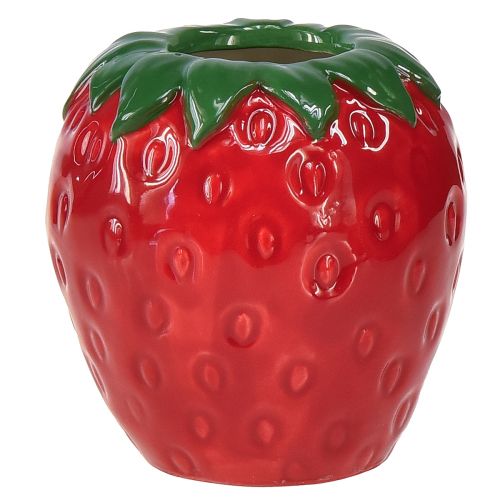 Floristik24 Jordbær dekorativ vase keramisk blomsterpotte Ø8,5cm H8,5cm