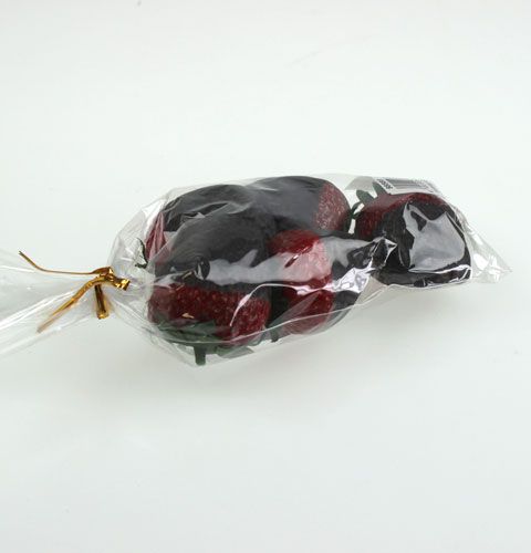 Floristik24 Dekorative jordbær med sjokolade 4,5cm 5stk