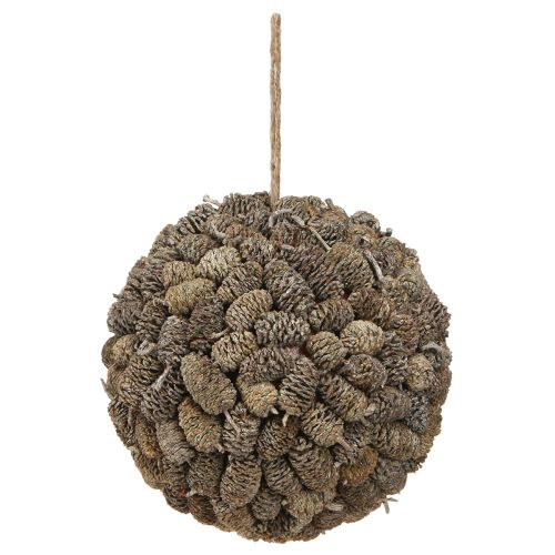 gjenstander Dekorativ kule av orkjegle til oppheng, hvitvasket, 20 cm