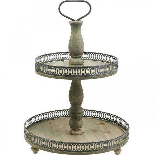 gjenstander Deco Cake Stand Wood Plants Cake Stand Vintage H47cm Ø34cm