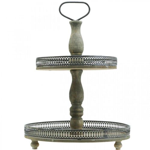 gjenstander Deco Cake Stand Wood Plants Cake Stand Vintage H47cm Ø34cm