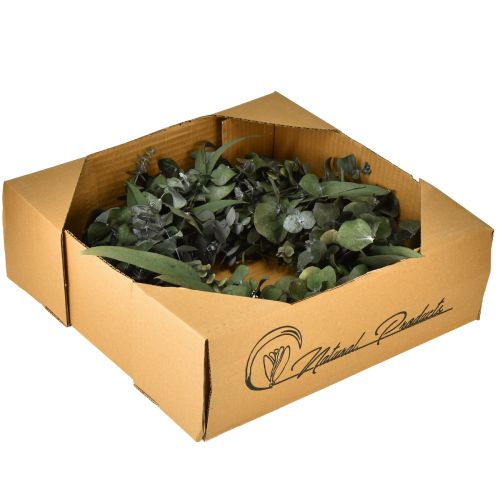 gjenstander Naturkrans av eukalyptus Ø35 cm med konservert duftdekorasjon