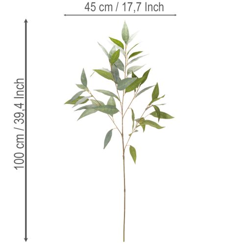 Kunstig eukalyptusgren, naturlig grønn, dekorasjon, 100 cm | Floristik24.no