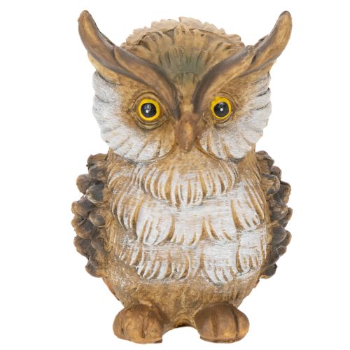 Uglefigur, liten sittende ugle, dekorasjon, 11 cm | Floristik24.no