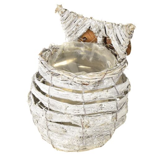 gjenstander Ugle for planting hvit 23cm