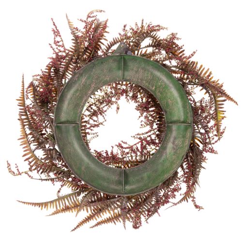 Kunstig krans med bregnegrener, høstdekorasjon, 35 cm | Floristik24.no