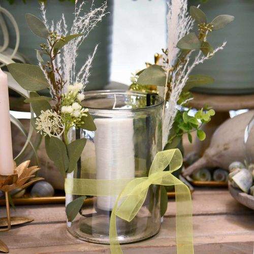 Floristik24 Fjærgressdekor bleket tørt gress Miscanthus 75cm 10 stk