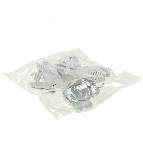 Floristik24 Hengende alv deco metall hvit Ø7,5cm H12cm 4stk