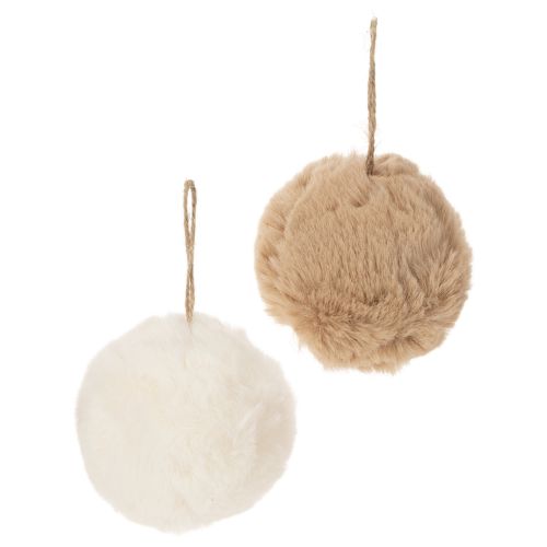 Dekorativ pompongkule til juletre, 10 cm