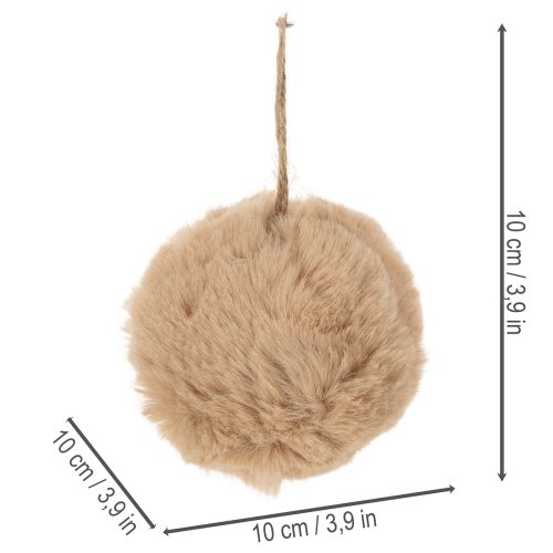 Dekorativ pompongkule til juletre, 10 cm | Floristik24.no