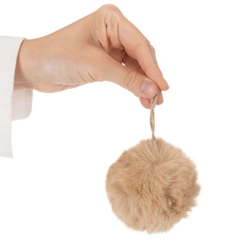 Dekorativ pompong til oppheng, luftig pelsball, 7 cm, 6 stk. | Floristik24.no
