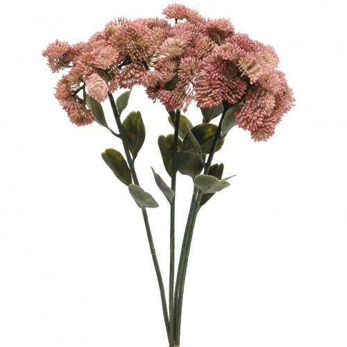 Stonecrop Rosa Sedum Stonecrop Kunstige blomster H48cm 4stk