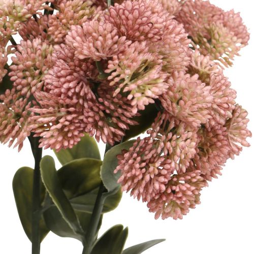 gjenstander Stonecrop Rosa Sedum Stonecrop Kunstige blomster H48cm 4stk