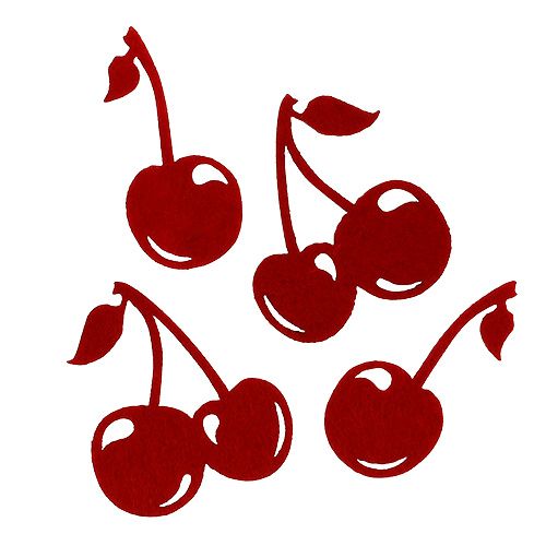 Floristik24 Filt kirsebær rød 32p