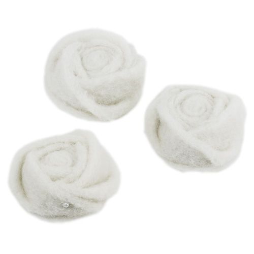 Floristik24 Filt rosa hvit Ø6cm 9p