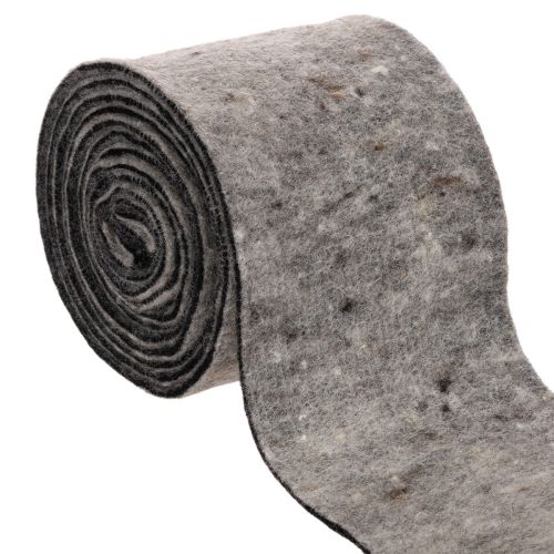 Tofarget hengsel til potte i ullfilt, grå/svart, 15 cm x 5 m kjøpe | Floristik24.no