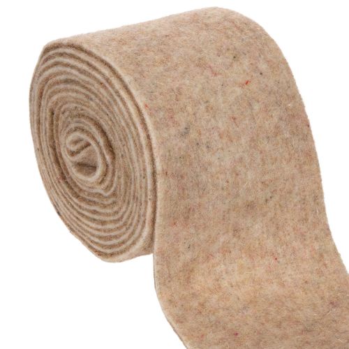 Filtbånd av ullfilt, tofarget, selges i metervare for kreative prosjekter, brun/hvit, 15 cm x 5 m kjøpe | Floristik24.no