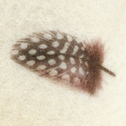 Floristik24 Filt båndkrem med mønster fjær 15cm 2m