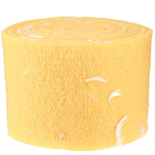 gjenstander Filtbånd ullbånd pyntestoff gule fjær ullfilt 15cm 5m