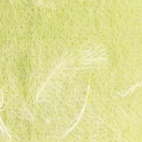 gjenstander Filtbånd ullbånd dekorativt stoff lysegrønn fjær ullfilt 15cm 5m