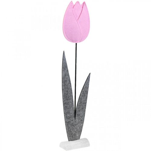 gjenstander Filt blomsterfilt deco blomst tulipan rosa bordpynt H68cm
