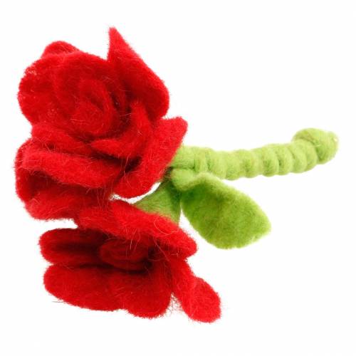 Floristik24 Filtblomst 15 cm med 3 blomster