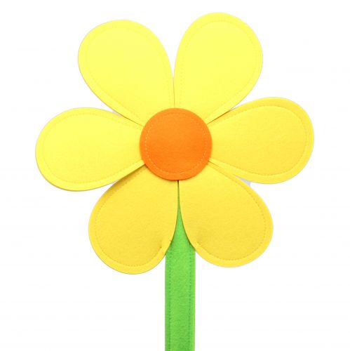Floristik24 Filt blomst gul 87cm