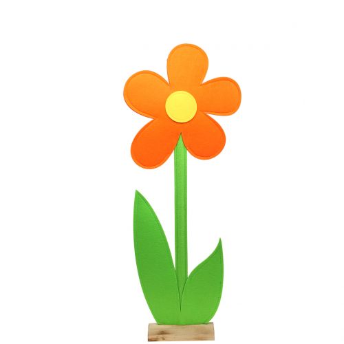 Filt blomst orange 87cm