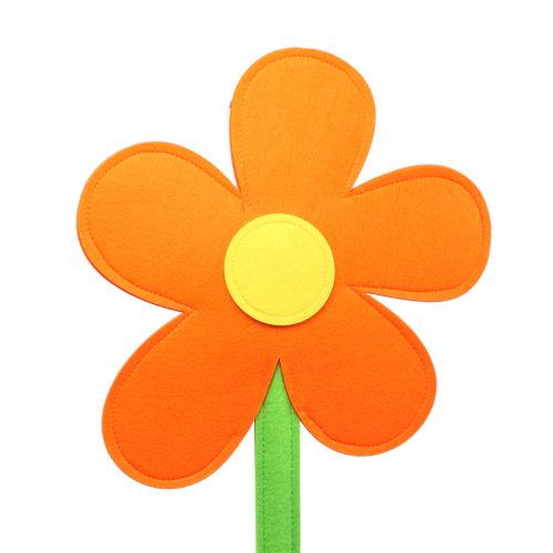 Filt blomst orange 87cm