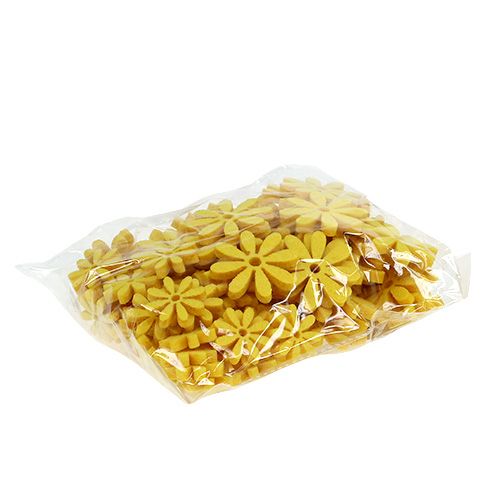 Floristik24 Filt blomstersett i gult 96 stk