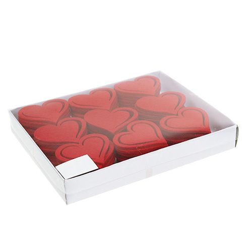 Floristik24 Følte hjerter 5,5 cm rød 90p