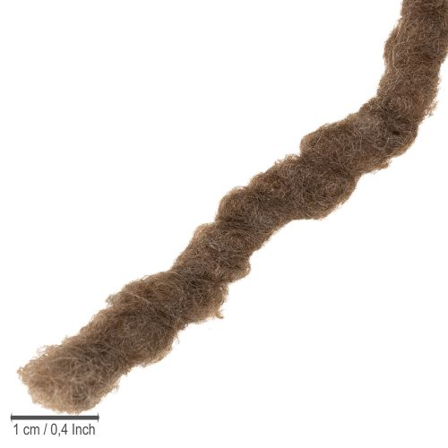 gjenstander Brun ullsnor, 25 m dekorativt bånd for blomsterdekorasjon og håndverk