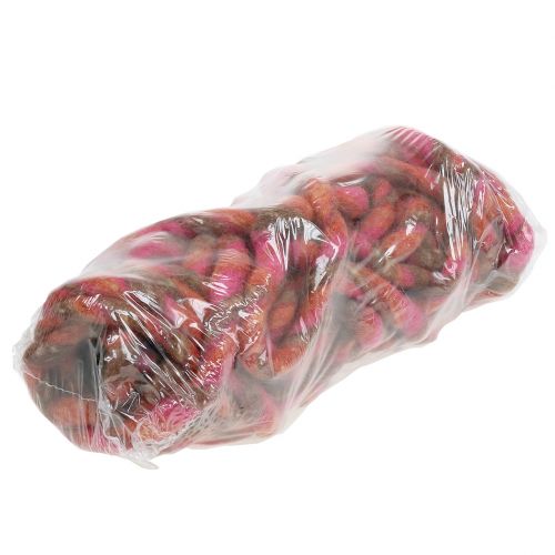 Floristik24 Filtsnor 25m brun, rød, rosa