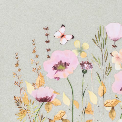 gjenstander Filtveske med blomstermotiv, ideell for hverdagsbruk og fritid, 38 cm