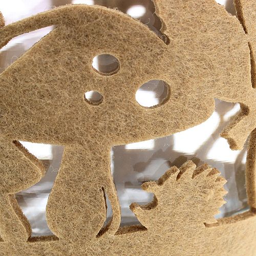 Floristik24 Filtpotte høstfilt dekorasjon plantekasse filt beige 2stk