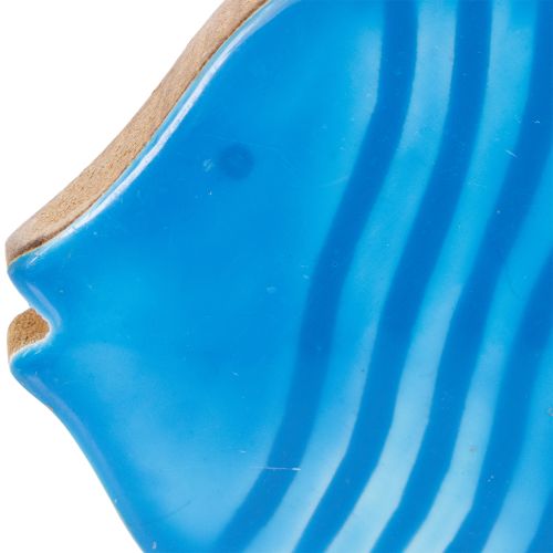 gjenstander Trefigur av fisk, maritim dekorasjon, håndlaget borddekorasjon til stue, 22 cm