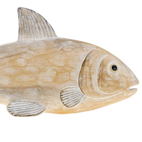 Floristik24 Dekorativ fisk i tre ser naturlig L19cm ut