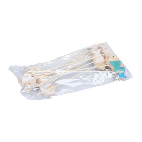 Floristik24 Blomsterplugg dekorasjon fisketre maritim dekorasjon 7×4cm 12 stk