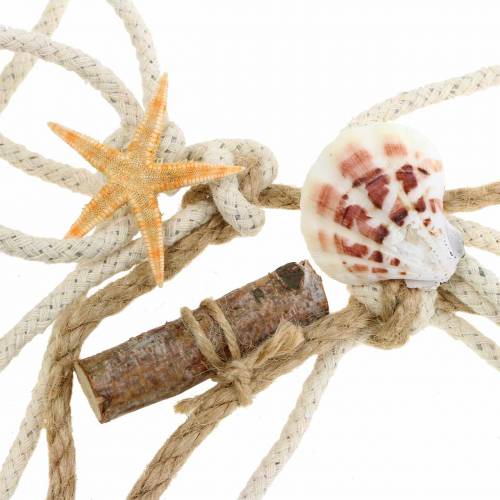 Floristik24 Maritimt dekorasjonsnett med skjell naturlig 400 × 150cm