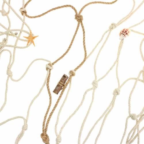 Floristik24 Maritimt dekorasjonsnett med skjell naturlig 400 × 150cm