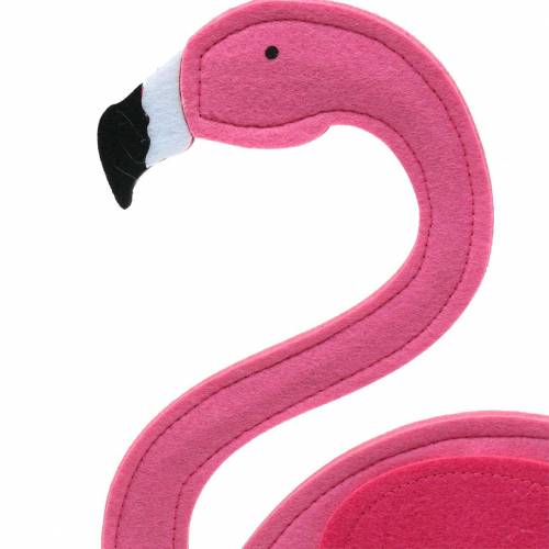 gjenstander Sommerdekorasjon flamingo stående filt rosa 28 × H58cm