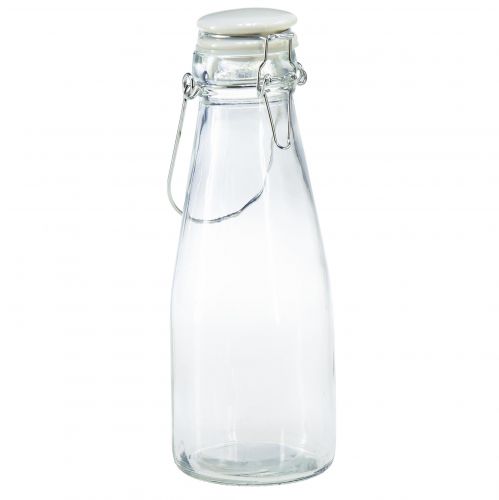 Flasker dekorativ glassflaske med kork Ø8cm 24cm