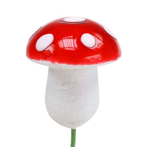 Floristik24 Toadstool mini på wire 1,8 cm 100stk