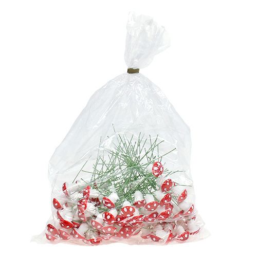 Floristik24 Toadstool mini på wire 1,8 cm 100stk