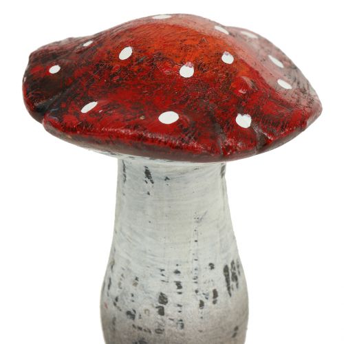 gjenstander Toadstool laget av keramisk rød, hvit H8,5cm 2stk