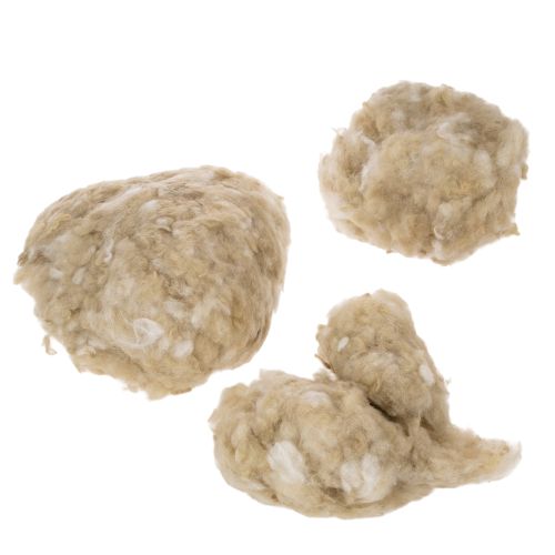 Naturlig beige saueull, løs,