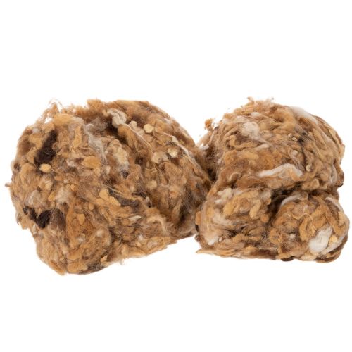 Brun melert saueull, naturlig ull, løs, til hobbyarbeid, 250 g