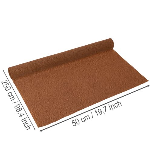 Blomsterhandlerkreppapir, brunt, 50 cm bred hobbyrull | Floristik24.no