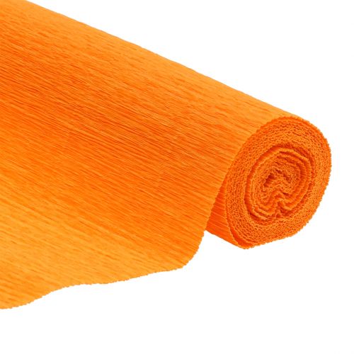 gjenstander Florist crepe papir lys oransje 50x250cm