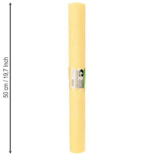 gjenstander Florist crepe papir pastellgul 50x250cm